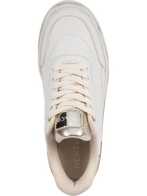 TENIS CASUAL PLATAFORMA BEIGE/HUESO NEXT CO