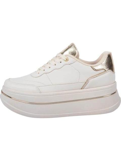 TENIS CASUAL PLATAFORMA BEIGE/HUESO NEXT CO