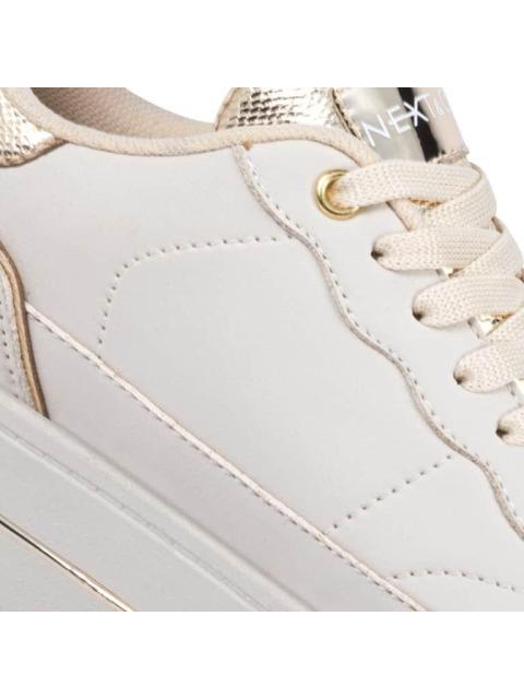 TENIS CASUAL PLATAFORMA BEIGE/HUESO NEXT CO