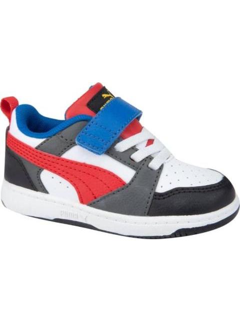 TENIS CASUAL PUMA REBOUND V6 LO BLANCO/NEGRO PUMA