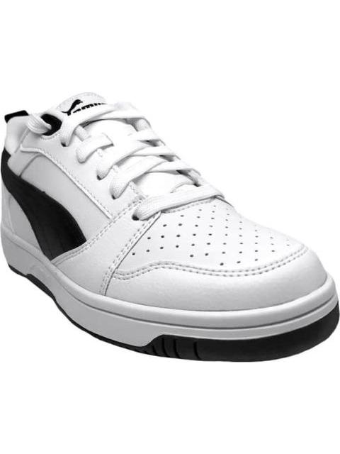 TENIS CASUAL PUMA REBOUND V6 LO JR BLANCO/NEGRO PUMA
