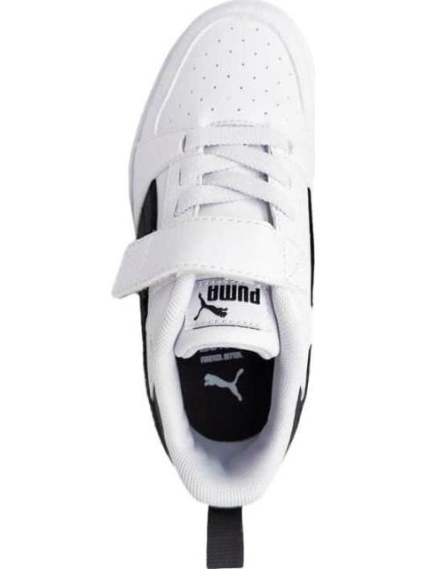 TENIS CASUAL PUMA REBOUND V6 PS BLANCO/NEGRO PUMA