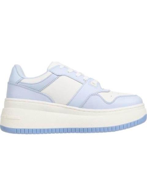 TENIS CASUAL TJW RETRO BASKET FLATFORM ESS BLANCO TOMMY HILFIGER