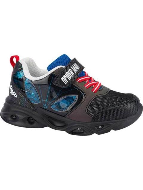 TENIS CASUAL CON LUCES NEGRO SPIDERMAN