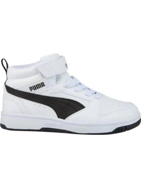 TENIS CASUAL URBANO PUMA REBOUND V6 MID AC BLANCO/NEGRO PUMA