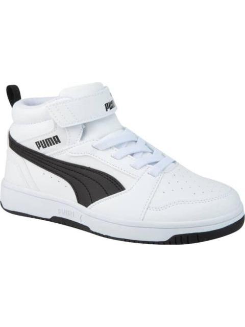 TENIS CASUAL URBANO PUMA REBOUND V6 MID AC BLANCO/NEGRO PUMA