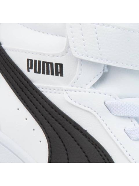 TENIS CASUAL URBANO PUMA REBOUND V6 MID AC BLANCO/NEGRO PUMA