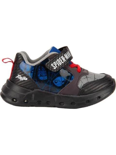 TENIS CON LUCES NEGRO SPIDERMAN