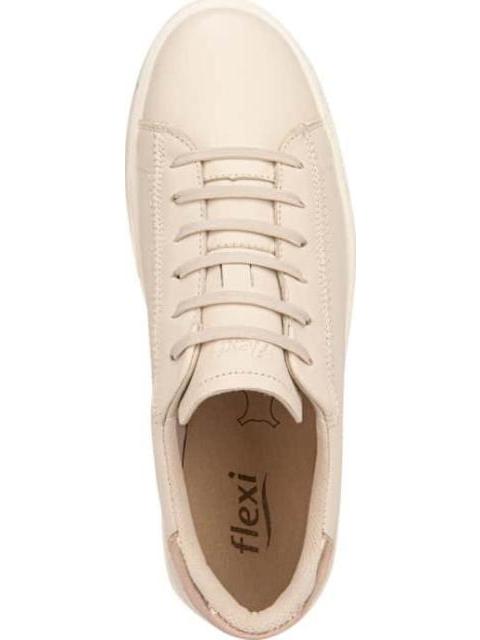 TENIS DE PIEL BEIGE/HUESO FLEXI