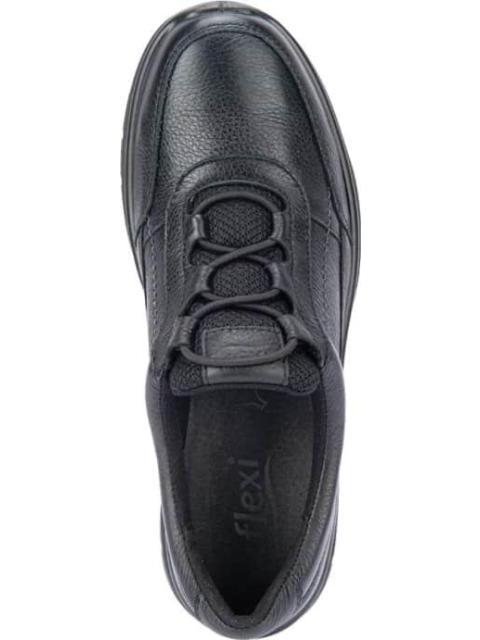 TENIS DE PIEL NEGRO FLEXI