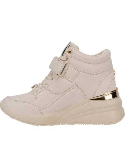 TENIS TACON CUÑA BEIGE THALIA SODI