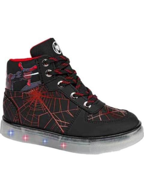 TENIS URBANO CON LUCES NEGRO SPIDERMAN