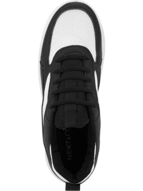 TENIS CASUAL CON PLATAFORMA BLANCO/NEGRO NEXT CO