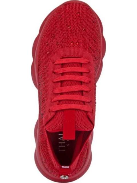 TENIS URBANO CON BRILLOS ROJO THALIA SODI