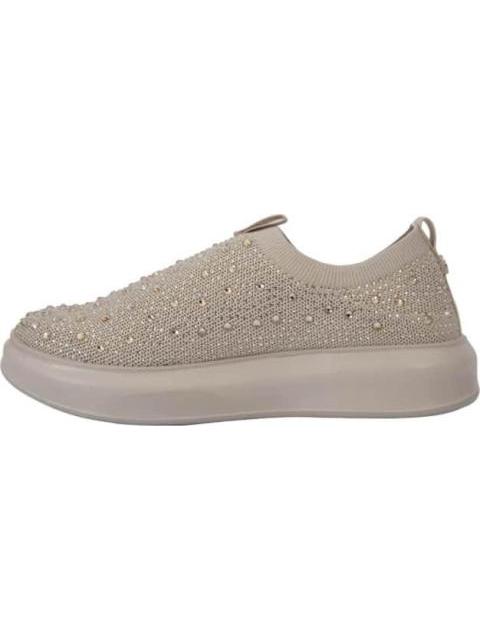 TENIS CONFORT CON BRILLOS BEIGE THALIA SODI