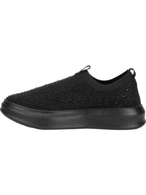 TENIS CONFORT CON BRILLOS NEGRO THALIA SODI