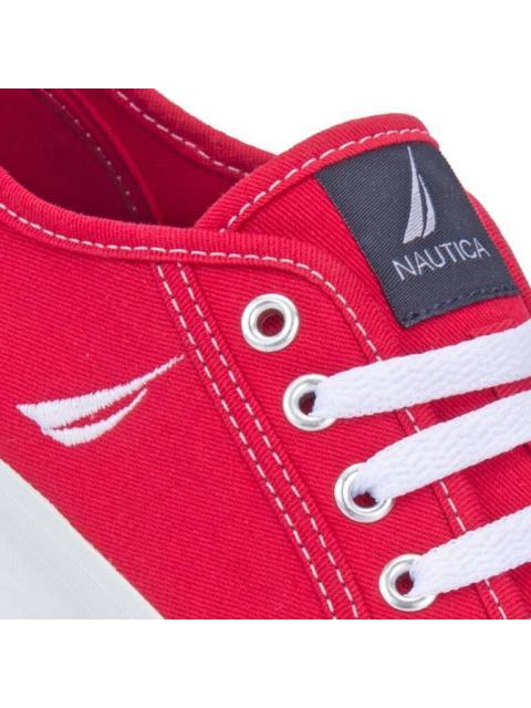 TENIS CASUAL LONA VULCANIZADO ROJO NAUTICA