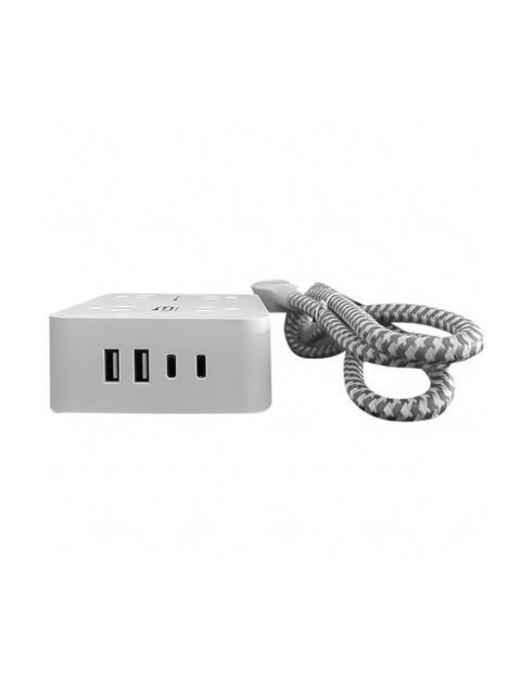 TIRA MULTICONTACTO HN8U5WC2 8 TOMAS DE CORRIENTE ESPACIADAS. 2 USB A 2 USB C