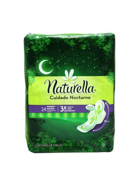 TOALLA FEM. NATURELLA NOCHE CON ALAS PAQ. 24 PZ