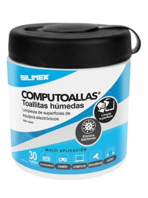 SILIMEX COMPUTOALLAS PARA LIMPIEZA DE PANTALLAS Y GABINETES 30 PIEZAS