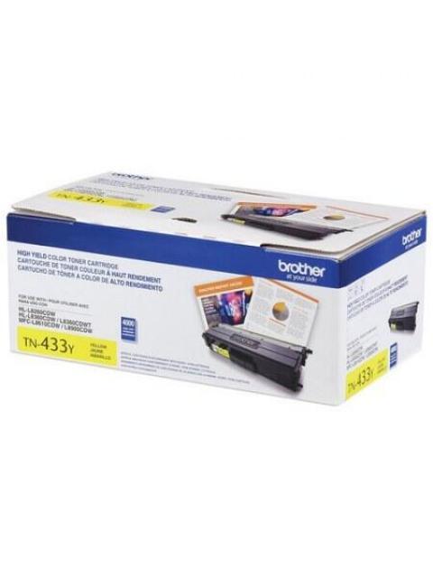 TONER BROTHER TN-433Y ALTO RENDIMIENTO AMARILLO 4000 PAGINAS
