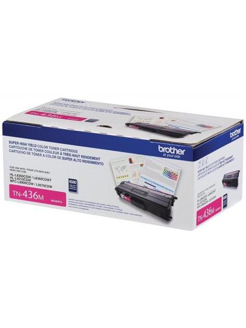 TONER BROTHER TN436 SUPER ALTO RENDIMIENTO MAGENTA 6.500 PAGINAS