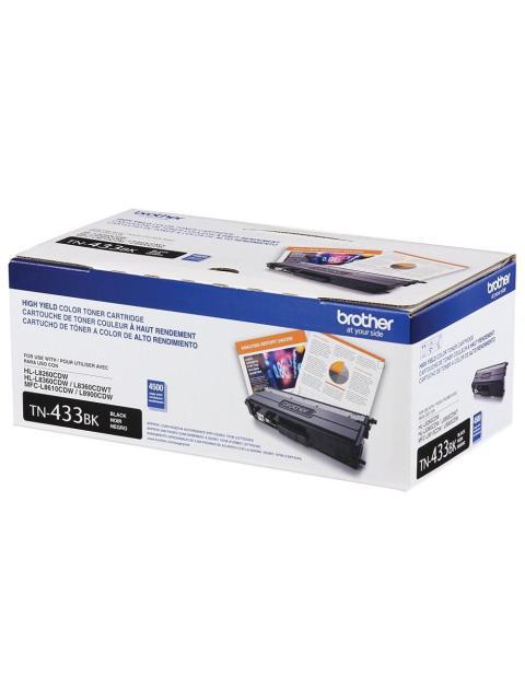 TONER BROTHER TN433 ALTO RENDIMIENTO NEGRO 4.500 PAGINAS