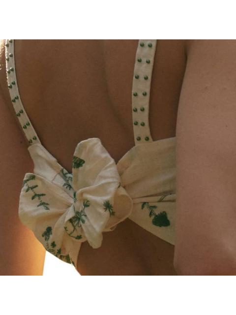 TOP CORTO DE LINO MARFIL HOLLY LAND