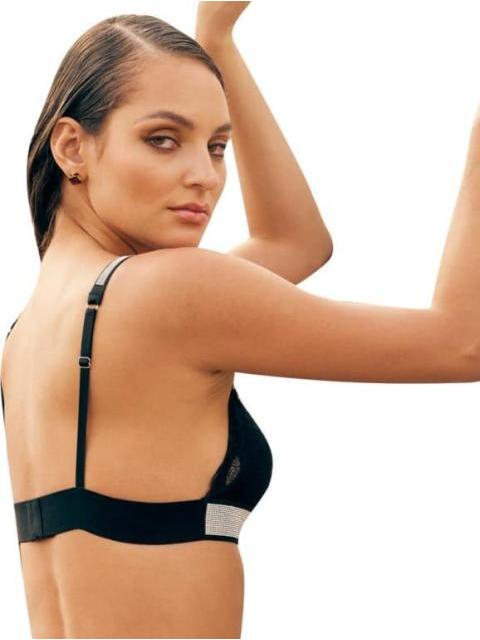 TOP BRALETTE CON BRILLOS NEGRO LOVE TO LOUNGE