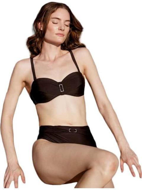 TOP DE BIKINI DRAPEADO NEGRO HOLLY LAND