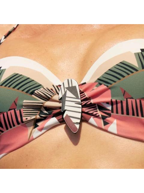 TOP DE BIKINI ESTAMPADO BEIGE/HUESO HOLLY LAND
