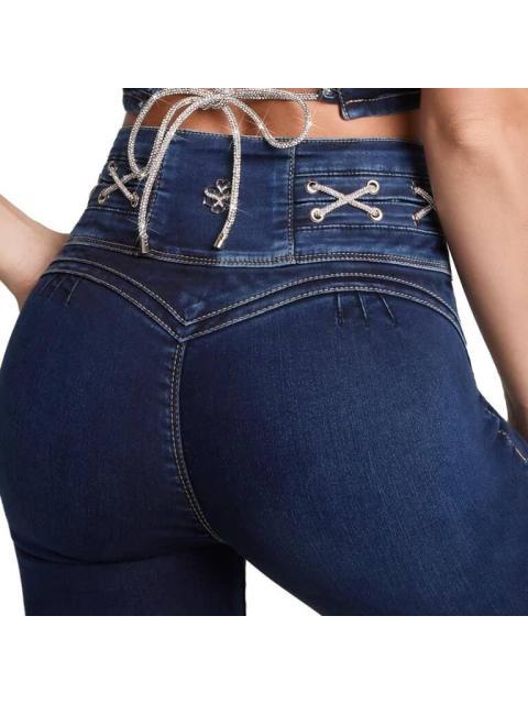 TOP DE MEZCLILLA ESCOTE HALTER GRIS SEVEN JEANS
