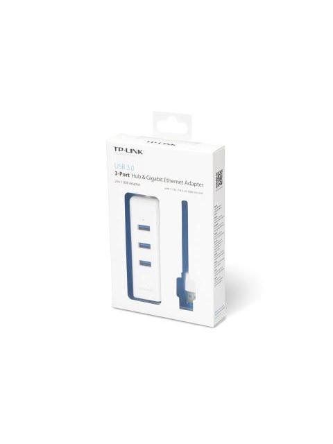 TP-LINK HUB USB A MACHO - 3X USB A HEMBRA- 1X RJ-45 1000 MBIT-S BLANCO