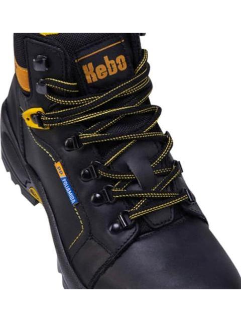 BOTIN INDUSTRIAL CASCO DE SEGURIDAD NEGRO KEBO