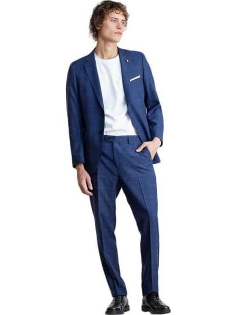 TRAJE DE VESTIR CUADROS AZUL MARINO HPC POLO