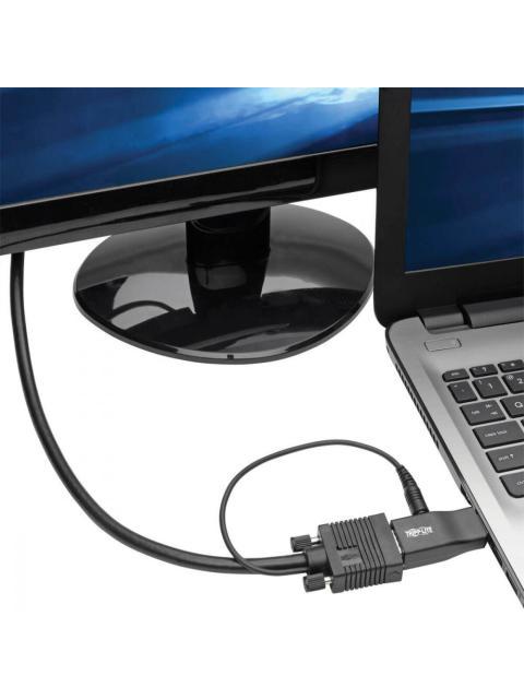TRIPP LITE BY EATON ADAPTADOR COMPACTO HDMI MACHO - VGA CON AUDIO HEMBRA NEGRO