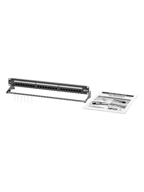 TRIPP LITE BY EATON PANEL DE PARCHEO CAT5-CAT5E-CAT6 24 PUERTOS RJ-45 1U NEGRO