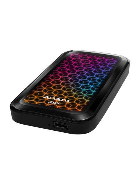 UNIDAD DE ESTADO SOLIDO EXTERNO ADATA 512GB USBC (USB 3.2 GEN 2). CON VELOCIDADES DE LECTURA-ESCRITURA DE 1000-800 MB-S. ASE770G512GU32G2CBK