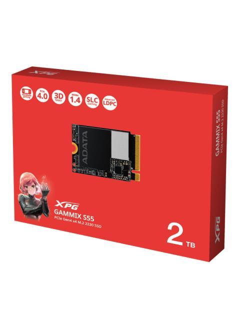 UNIDAD DE ESTADO SOLIDO XPG GAMMIX S55 2TB PCIE GEN4 X4 M.2 2230 SGAMMIXS552TC