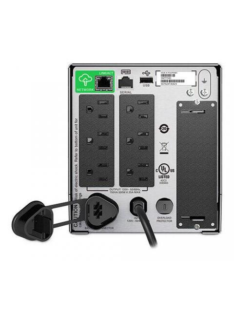 NO BREAK APC SMT750C LINEA INTERACTIVA 500W 750VA ENTRADA 82V - 144V SALIDA 110V - 127V 6 CONTACTOS