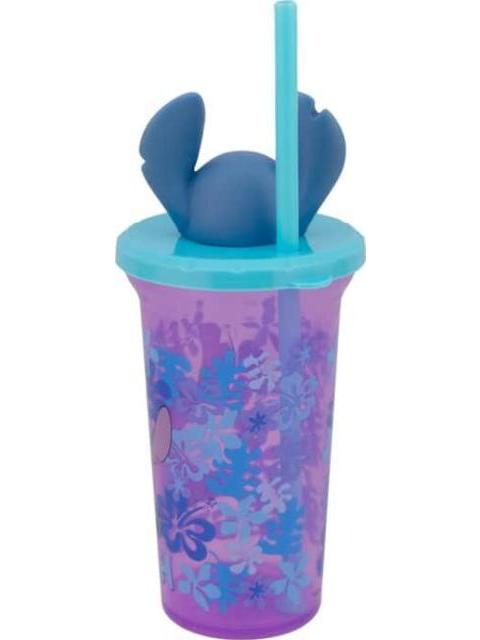 VASO CON POPOTE STITCH MULTICOLOR DISNEY