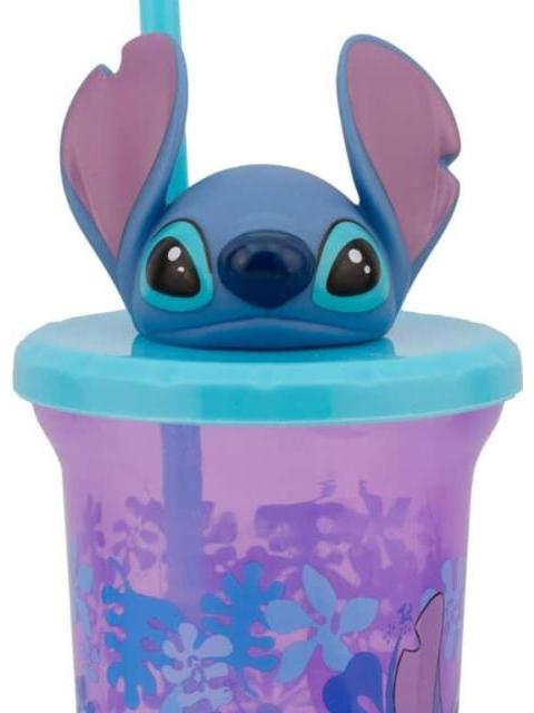 VASO CON POPOTE STITCH MULTICOLOR DISNEY
