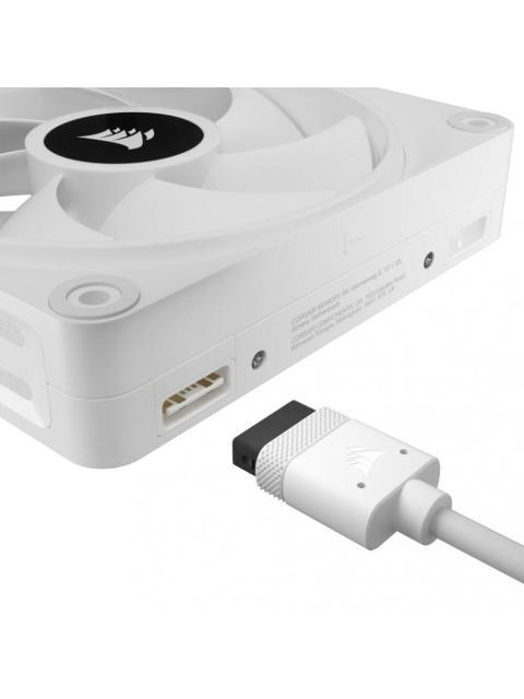 VENTILADOR CORSAIR ICUE LINK QX120 RGB 120MM 480 - 2400RPM BLANCO - 3 PIEZAS