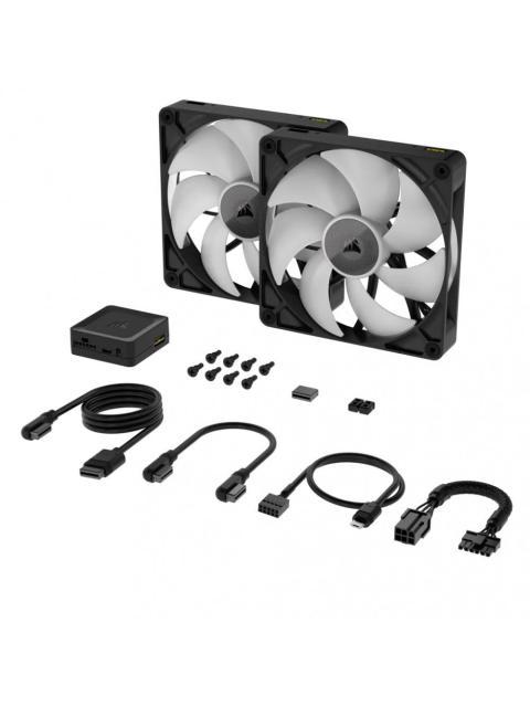 VENTILADOR CORSAIR ICUE LINK RX140 RGB 140MM 300 - 1700RPM NEGRO - 2 PIEZAS