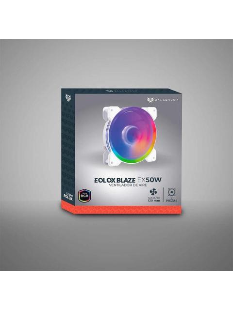 VENTILADOR DE 120MM ARGB BALAM RUSH EOLOX BLAZE EX50W VELOCIDAD 1500 RPM FLUJO DE AIRE 28.76 CFM