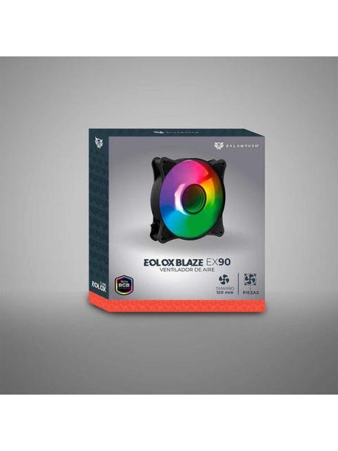VENTILADOR DE 120MM ARGB BALAM RUSH EOLOX BLAZE EX90 VELOCIDAD 1500 RPM FLUJO DE AIRE 35.37 CFM