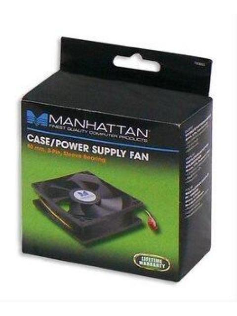 VENTILADOR MANHATTAN 3-PIN PARA PC 80MM 2500RPM NEGRO