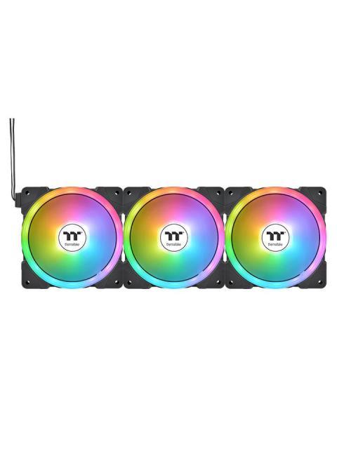 VENTILADOR THERMALTAKE SWAFAN EX12 ARGB SYNC 120MM 500 - 2000RPM NEGRO - 3 PIEZAS