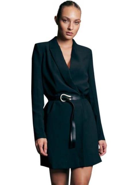 VESTIDO BLAZER CON CINTURON NEGRO HOLLY LAND