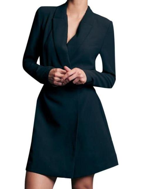 VESTIDO BLAZER CON CINTURON NEGRO HOLLY LAND